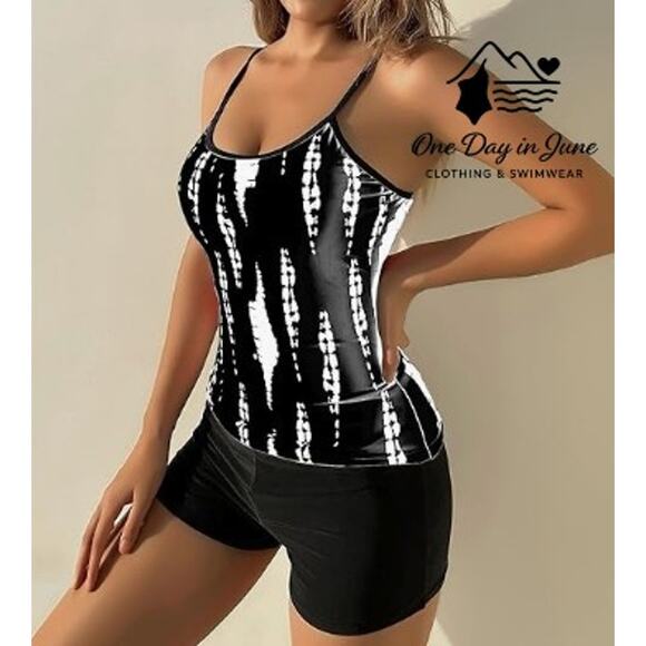 Charmleaks Boyshort Tankini Swimsuit Size L - Picture 1 of 4